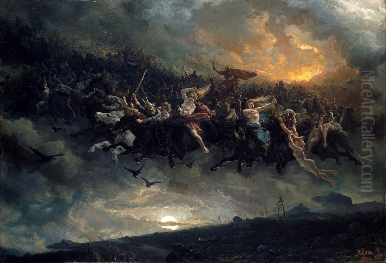Asgardsreien Oil Painting by Peter Nicolai Arbo