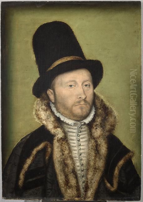 Francois de Guerrier, Sieur de Combelande et baron de Jons, Consul de Lyon Oil Painting by Corneille De Lyon