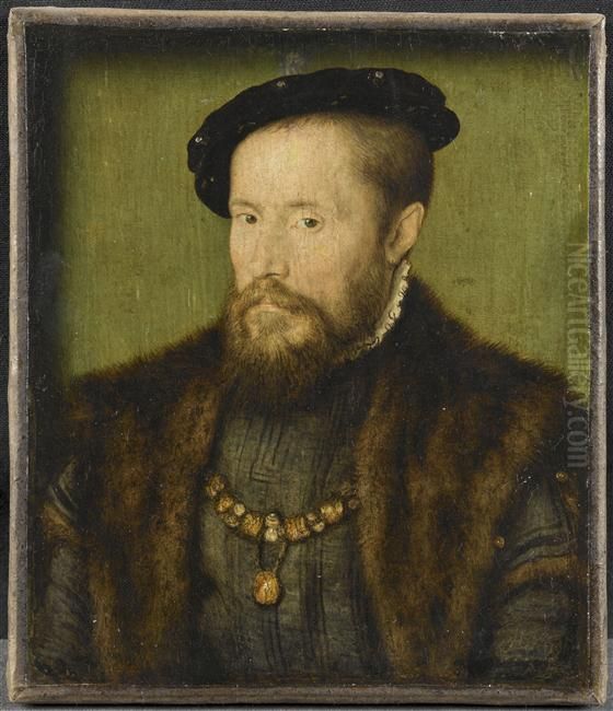 Portrait d'inconnu presume etre Jean de Taix Oil Painting by Corneille De Lyon