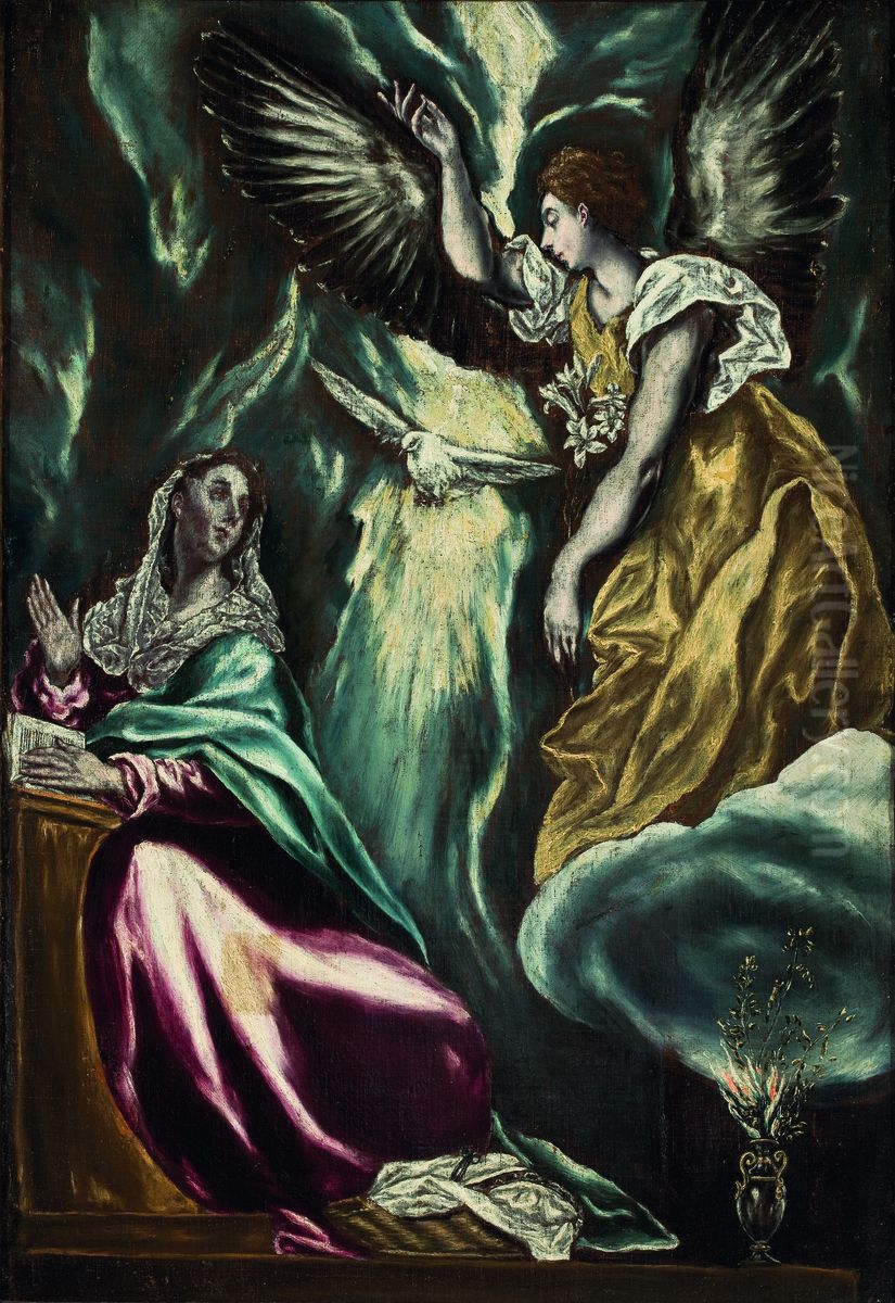 Anunciacao Oil Painting by El Greco