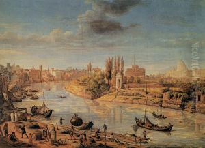 View of Rome with the Tiberand Castel Sant'Angelo