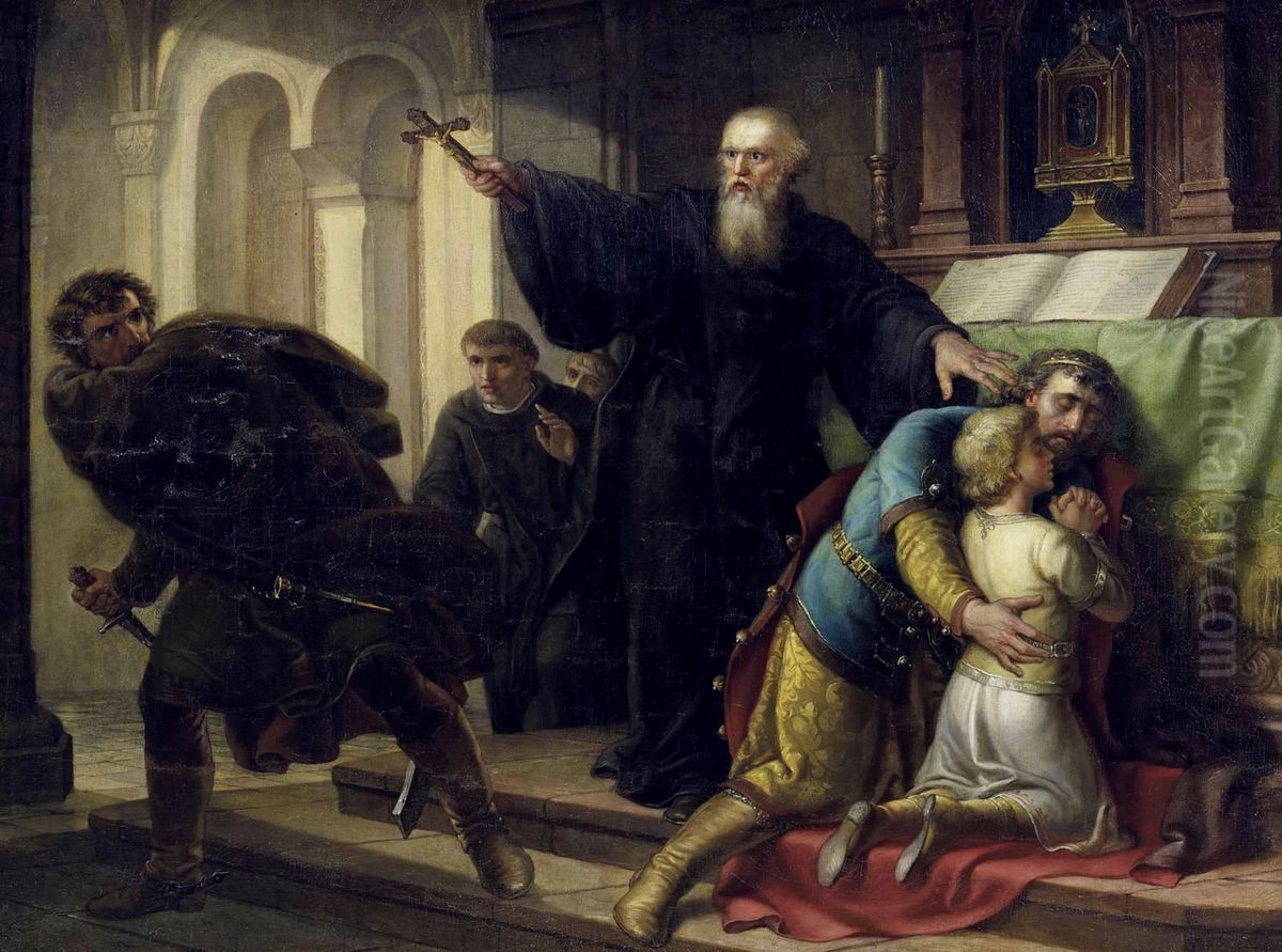 The assassination Oil Painting by Charles Landseer