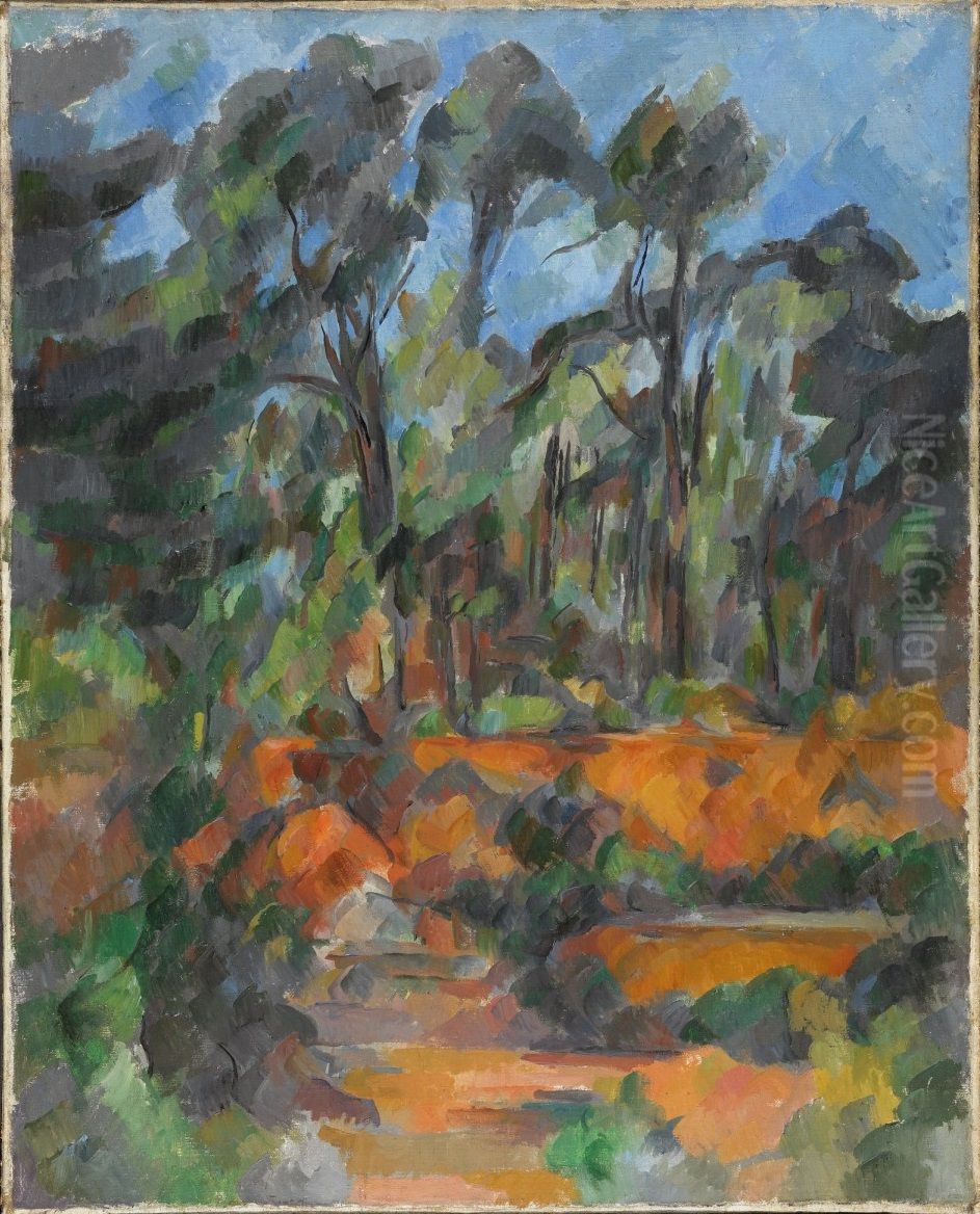 Foret Oil Painting by Paul Cezanne
