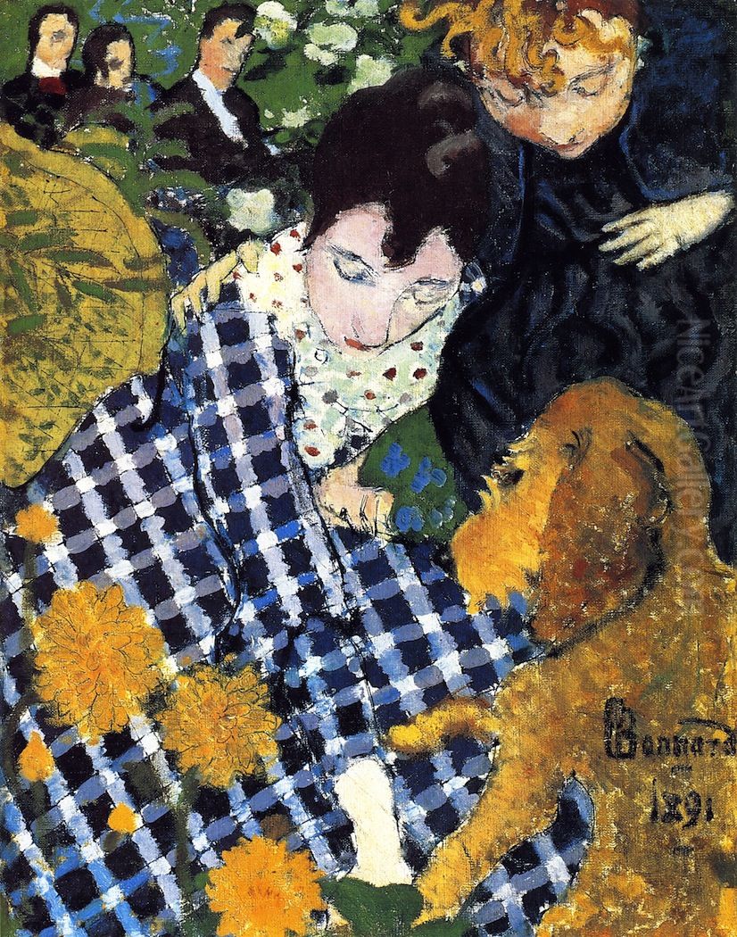 Femmes au chien Oil Painting by Pierre Bonnard