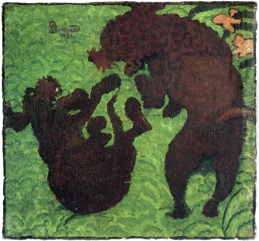 Two Poodles Oil Painting by Pierre Bonnard