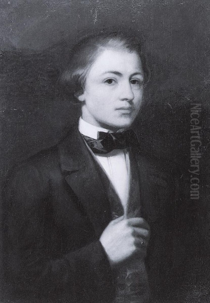 Portrait of Willem de Famars Testas (1834-1896) Oil Painting by Willem De Famars Testas