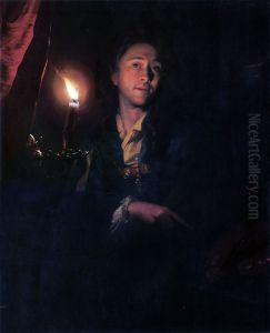 Self portrait of Godefridus Schalcken (1643-1706)