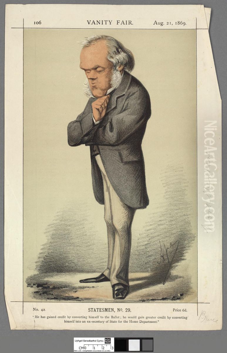 Henry Austin Bruce Oil Painting by Carlo Pellegrini