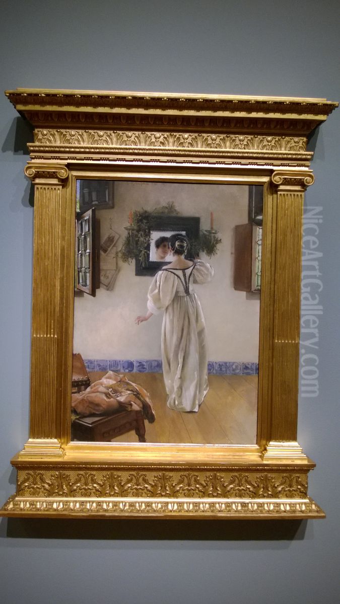A Knock at the Door Oil Painting by Laura Theresa Alma-Tadema