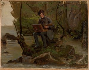 A Painter at his Paint Box