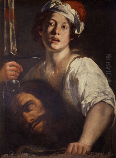 <<David s golovoj Goliafa>> Oil Painting by Paolo Guidotti