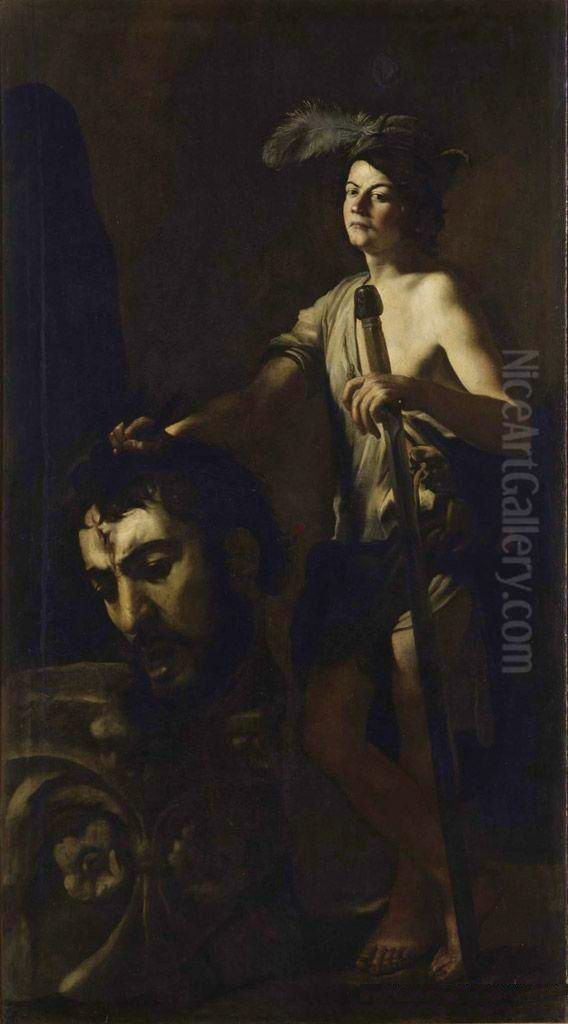 David with Goliath's Head Oil Painting by Battistello Caracciolo