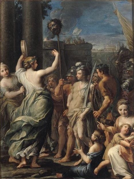 Triumph of David Oil Painting by Giacomo Boni