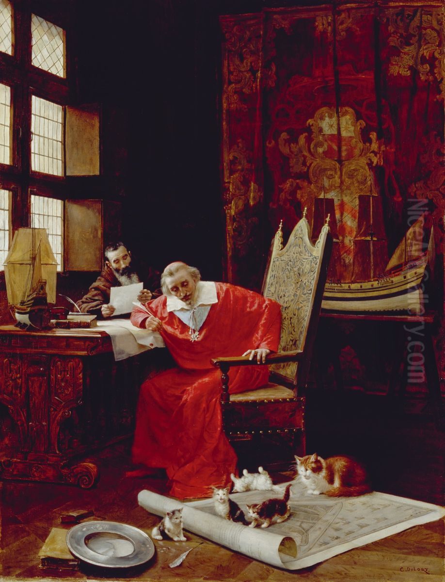 La distraction de Richelieu Oil Painting by unknown