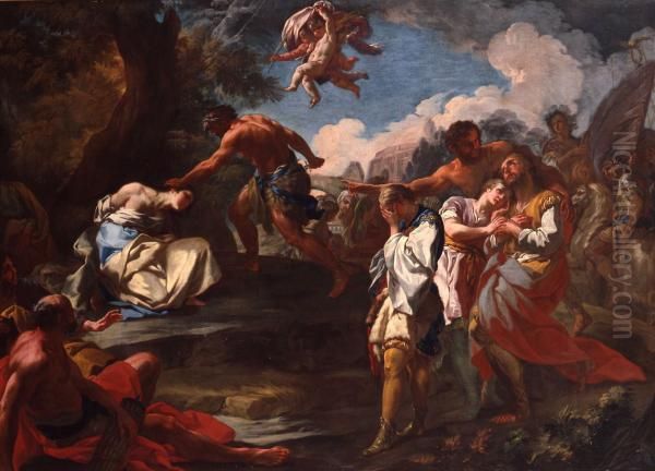 Martyrdom of Saints Marius, Martha, Audifax and Abacus Oil Painting by Corrado Giaquinto