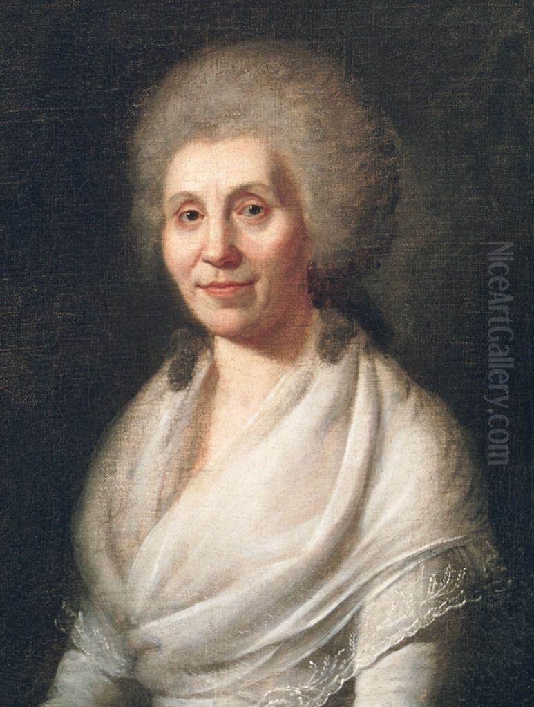 Portrait of Elisabeth Dorothea Schiller Oil Painting by Ludovike Simanowiz
