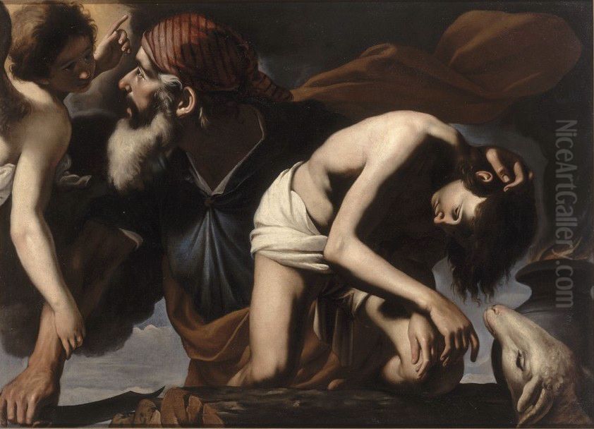 Sacrifice of Isaac Oil Painting by Gregorio Preti