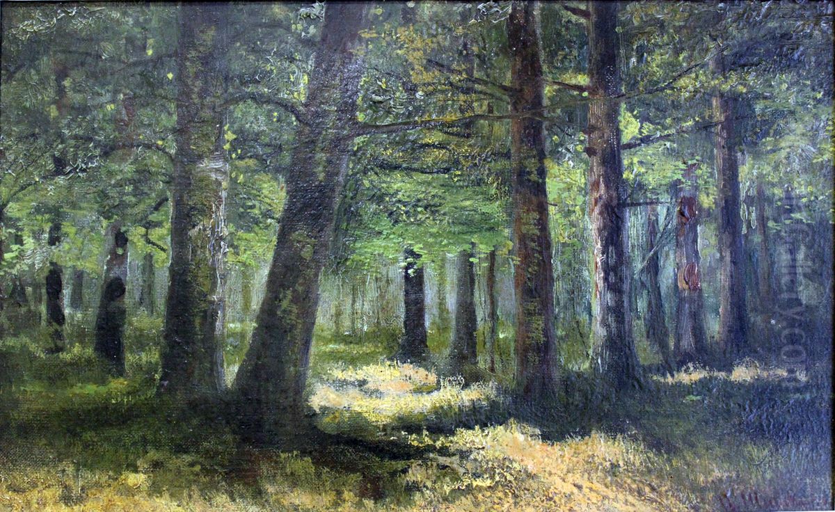 Forest Oil Painting by Ivan Shishkin