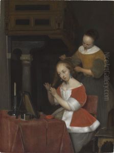 Woman Seated at Her Toilet