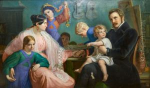 the painter with his family