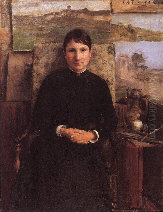 Portret madam Petizan Oil Painting by Friant Emile