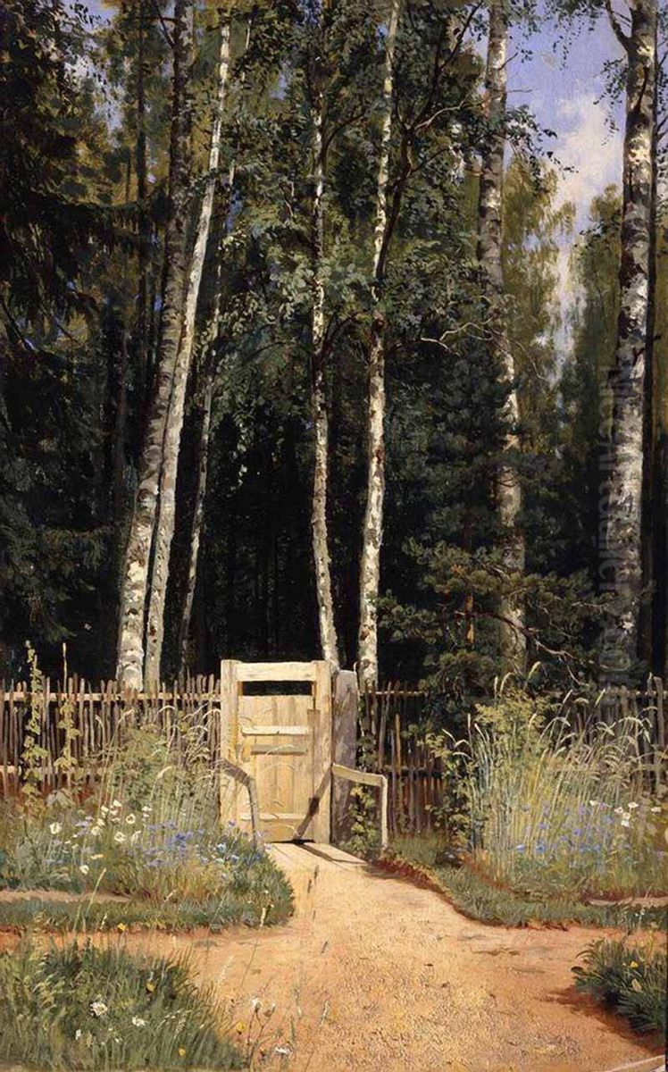 <<U kalitki. Siverskaa>> Oil Painting by Ivan Shishkin