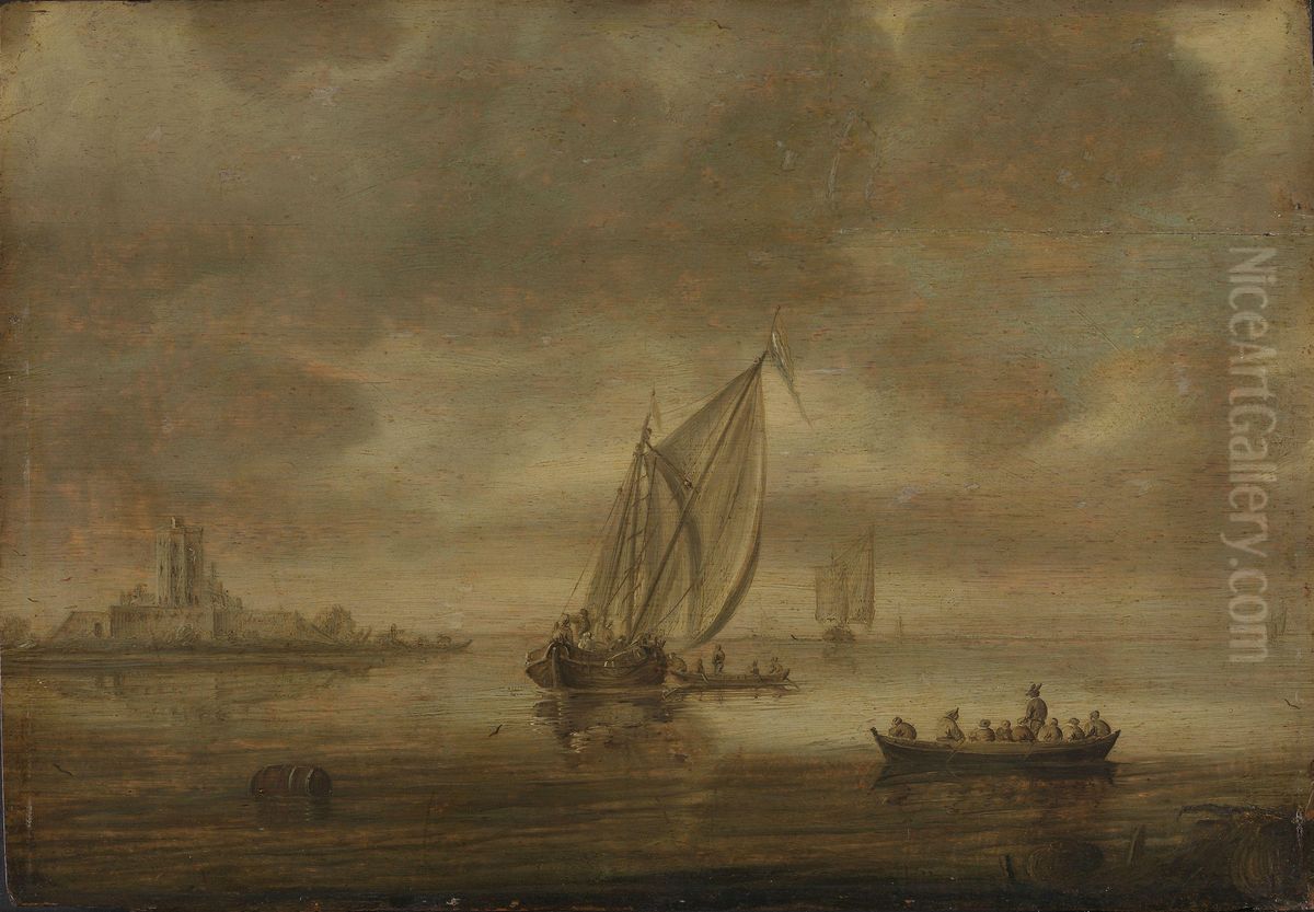 Marine Oil Painting by Jan Porcellis