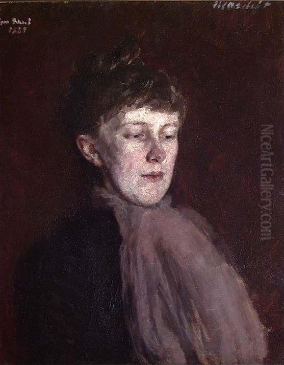 Portrait of Sara Scheel Oil Painting by Signe Scheel