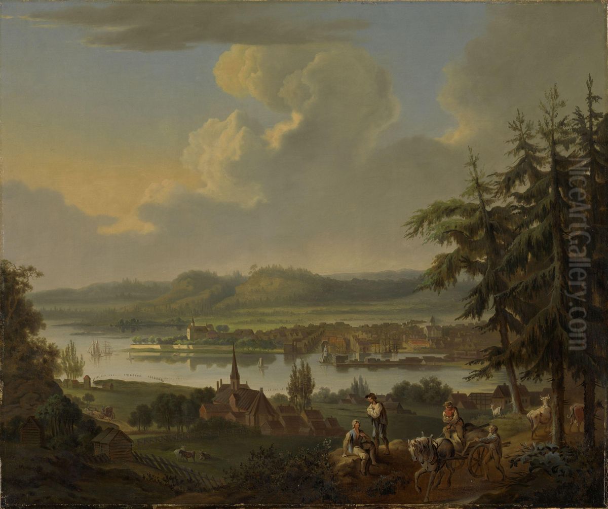 Utsikt fra Ekebergasen Oil Painting by Christian August Lorentzen