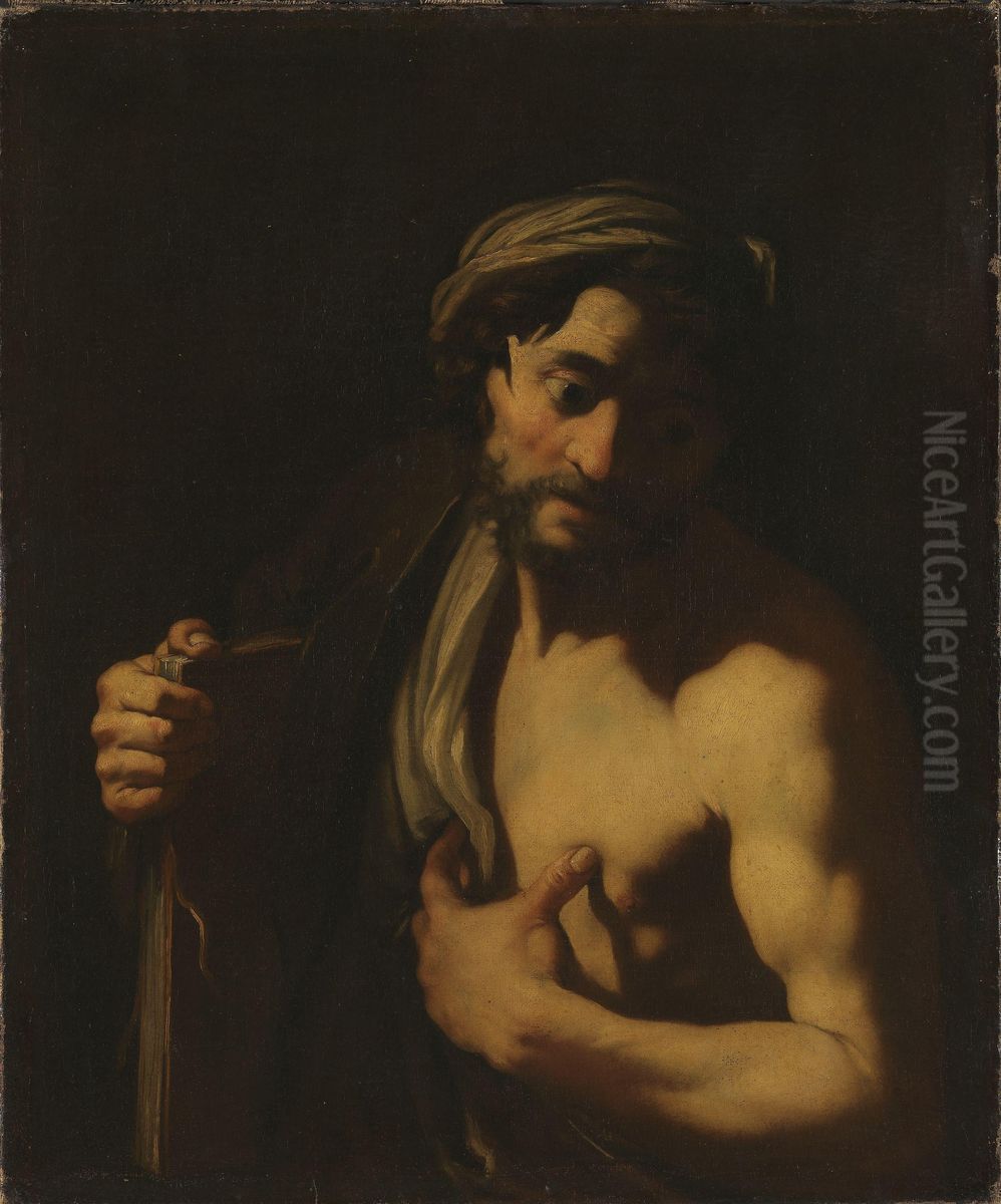 Male Nude Figure Oil Painting by Caravaggio