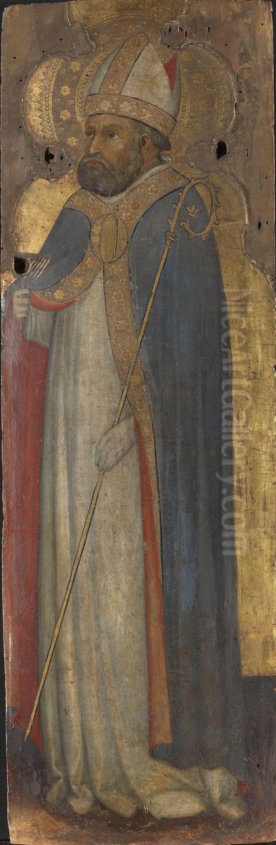 Den hellige Blasius Oil Painting by Andrea Di Bartolo