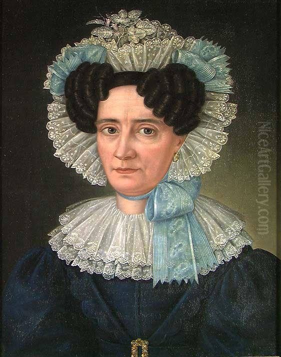 Cathrine Pind, f. Schive Oil Painting by Peter Petersen