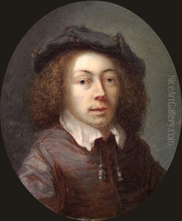 Portrait of a young Man. Copy Oil Painting by Johan Gorbitz