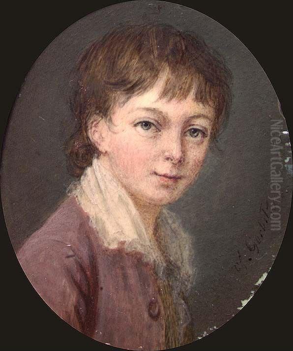 Portrait of a Young Boy. Copy Oil Painting by Johan Gorbitz