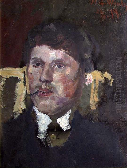 Maleren Thorvald Torgersen Oil Painting by Gustav Wentzel