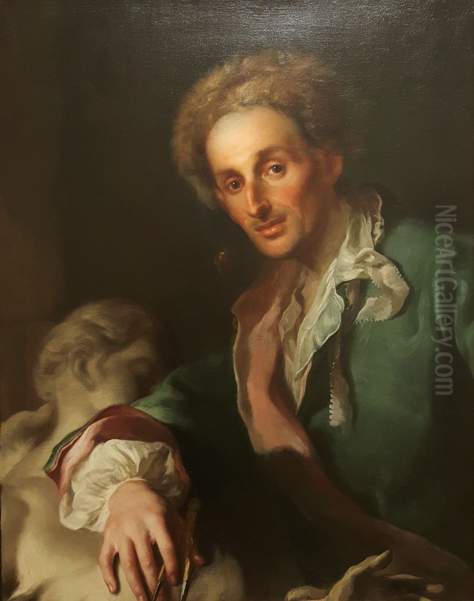 Portret sochare Gottfrieda Fritsche Oil Painting by Franz Anton Palko
