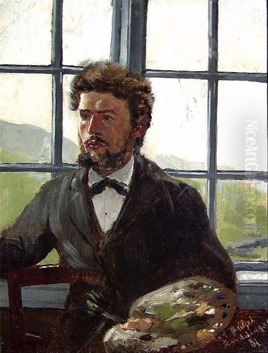 Maleren Harald Bertrand Oil Painting by Gustav Wentzel