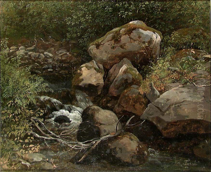 Study of Rocks Oil Painting by Joachim Frich