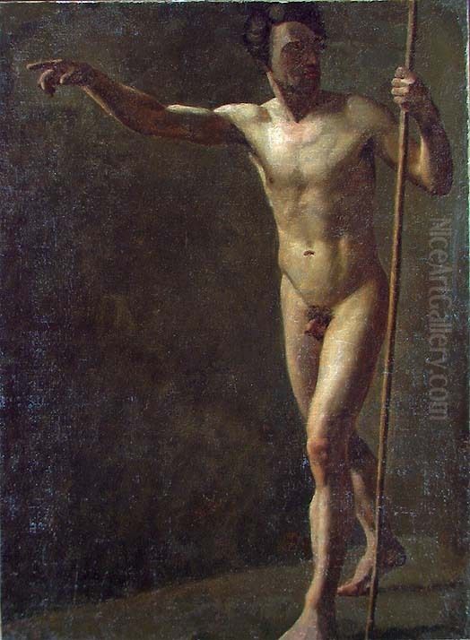 Mannsakt Oil Painting by Johan Gorbitz