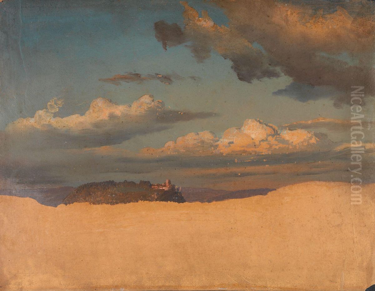 Landscape Study Oil Painting by Knud Baade