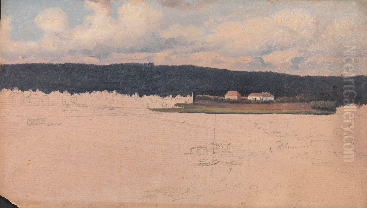 Landscape Studies Oil Painting by Knud Baade