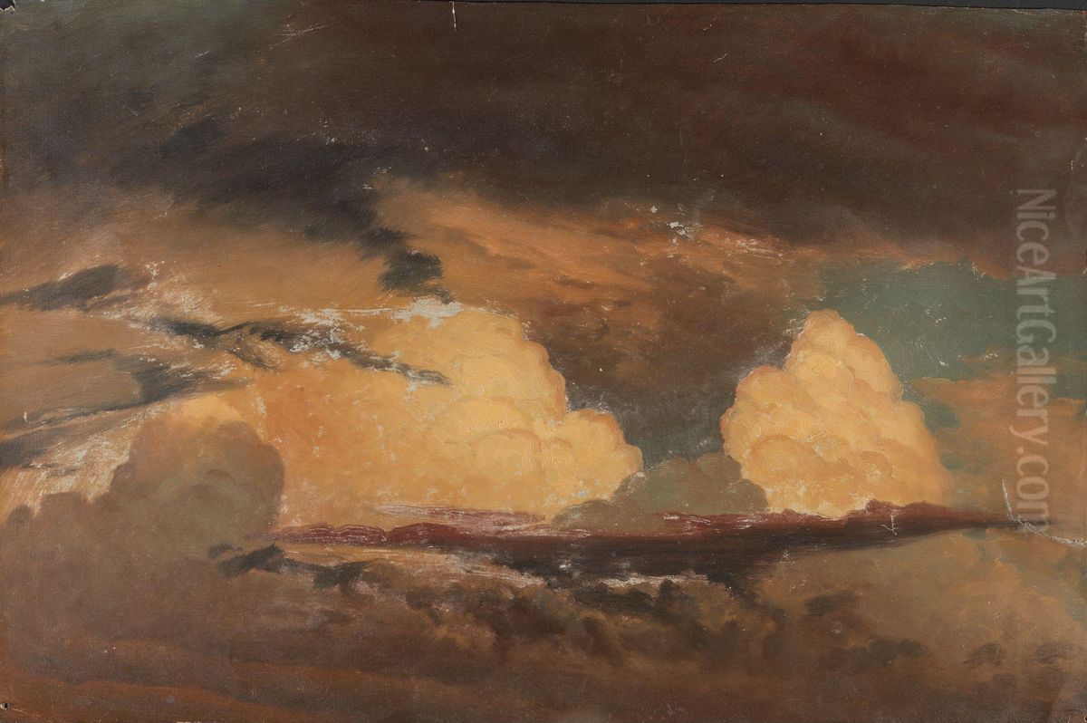 Cloud Study Oil Painting by Knud Baade