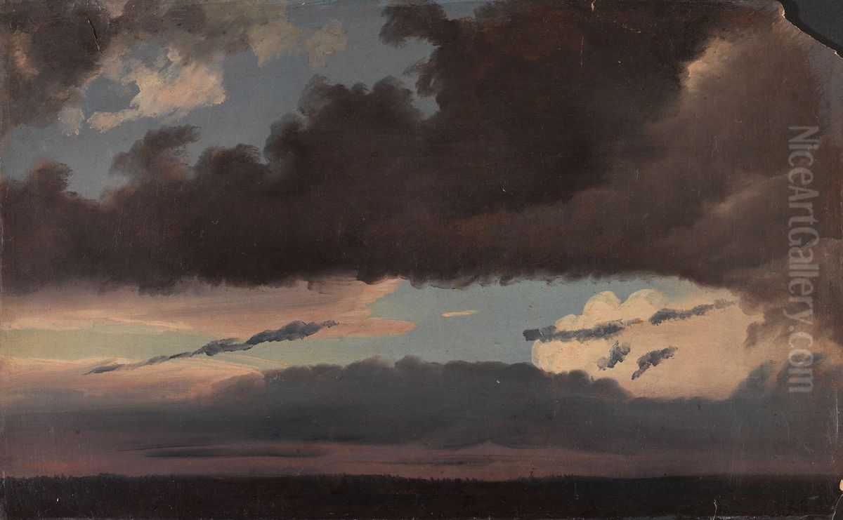 Cloud Study Oil Painting by Knud Baade