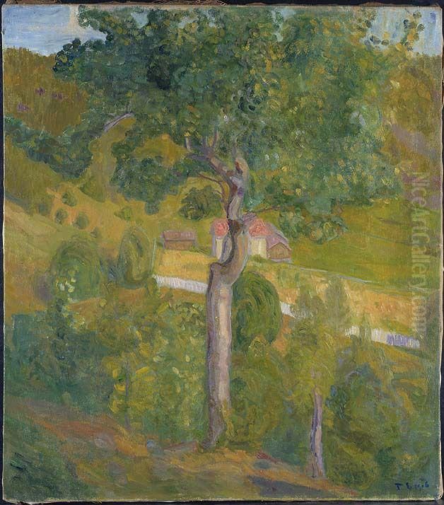 Aspen Tree at Brunkeberg in Telemark Oil Painting by Thorvald Erichsen
