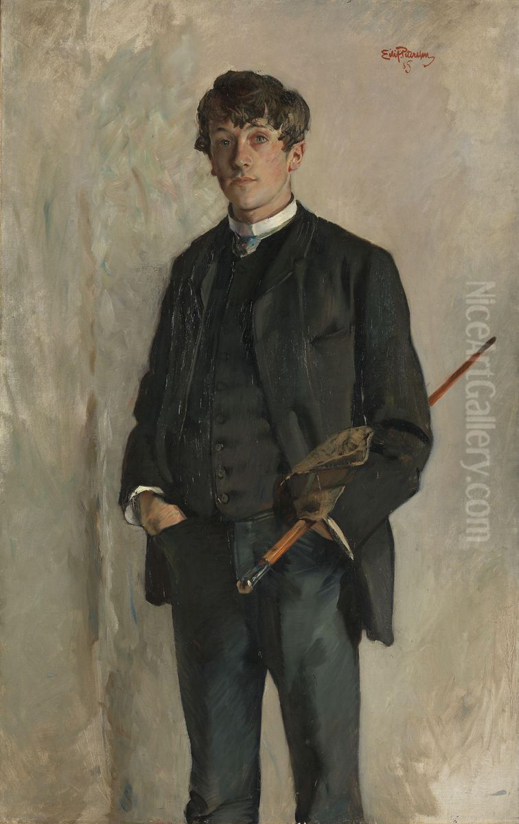 Maleren Kalle Lochen Oil Painting by Eilif Peterssen
