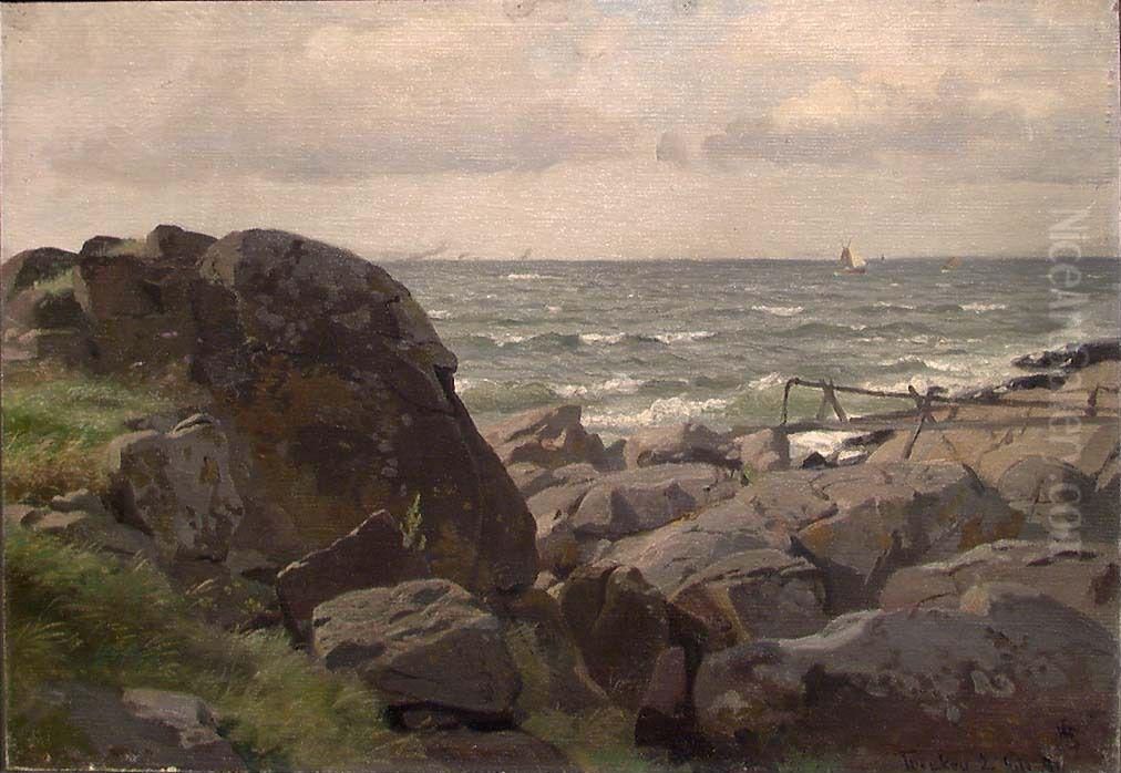 From the Coast Oil Painting by Hans Gude