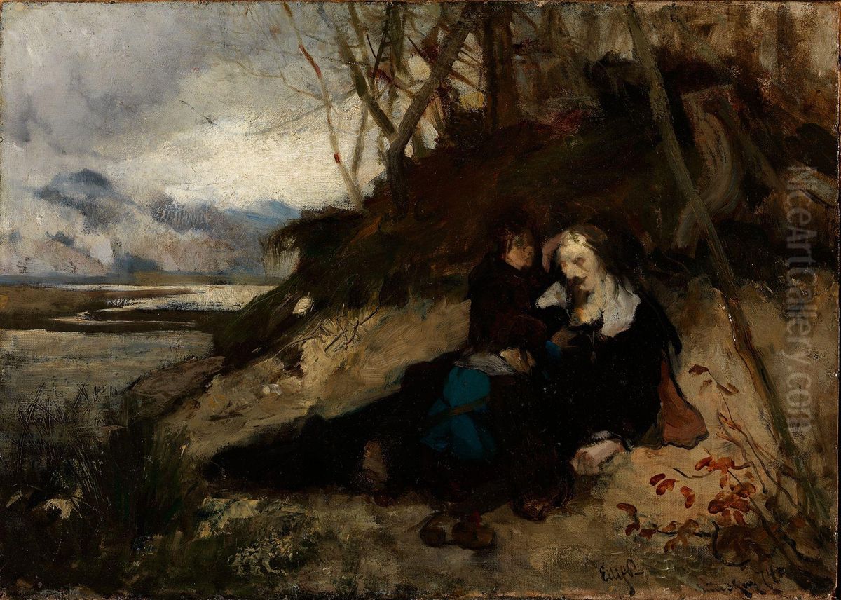 The Death of Corfitz Ulfeldt Oil Painting by Eilif Peterssen