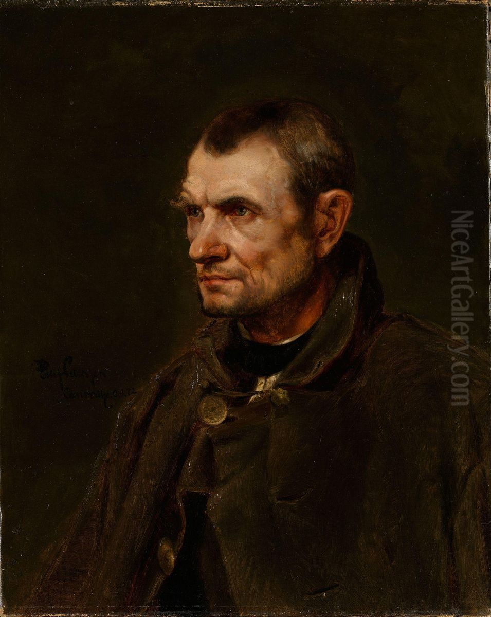 Figure Study of the Farmer Florian Killian. Oil Painting by Eilif Peterssen