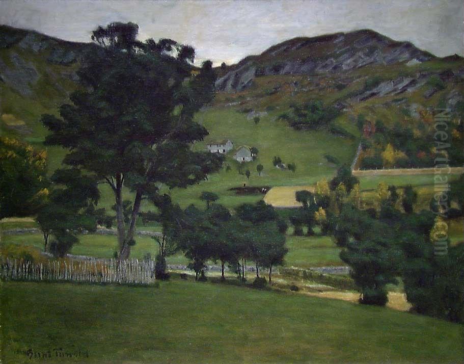View of Djupdalen in Selje Oil Painting by Bernt Tunold