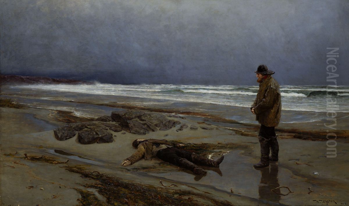 Drifted Ashore Oil Painting by Nicolai Ulfsten